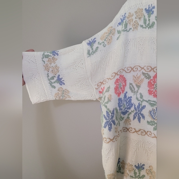 Vintage Floral Cottagecore Sweater XL - Picture 3 of 4